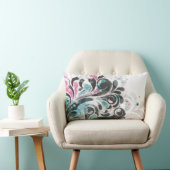 素晴らし可愛いカッコいいガーリーレトロフローラファッション ランバークッション (椅子)