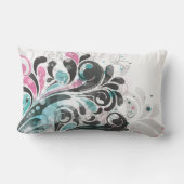 素晴らし可愛いカッコいいガーリーレトロフローラファッション ランバークッション (裏面)