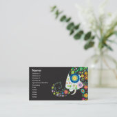 素晴らし可愛いカッコいいガーリーレトロフローラファッション 名刺 (スタンド正面)