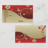 素晴らし可愛いカッコいいガーリーレトロフローラファッション 名刺 (正面/裏面)