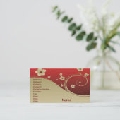 素晴らし可愛いカッコいいガーリーレトロフローラファッション 名刺 (スタンド正面)