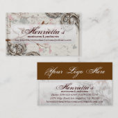 素晴らし可愛いカッコいいガーリーレトロフローラファッション 名刺 (正面/裏面)