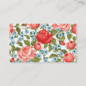 素晴らし可愛いカッコいいガーリーレトロフローラファッション 名刺 (裏面)