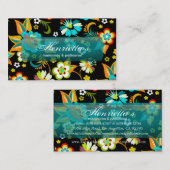 素晴らし可愛いカッコいいガーリーレトロフローラファッション 名刺 (正面/裏面)