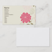 素晴らし可愛いカッコいいガーリーレトロフローラファッション 名刺 (正面/裏面)