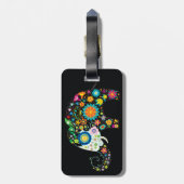 素晴らし可愛いガーリーフローラ ラゲッジタグ (裏面縦)