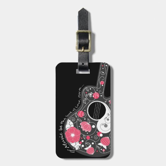 素晴らし可愛カッコいいいトレンディーガーリーギター ラゲッジタグ (正面縦)