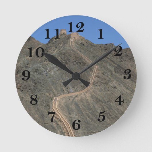 素晴らし壁 – 西端 – ビュー ラウンド壁時計 (正面)