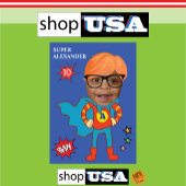 素晴らし子の写真とスーパーヒーローおもしろい 招待状