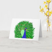 素晴らし孔雀オリジナルアートbyソフィーage Ten カード (黄色い花)