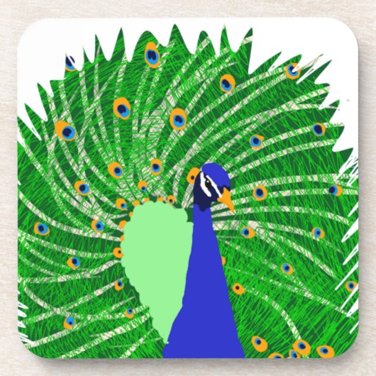 素晴らし孔雀オリジナルアートbyソフィーage Ten コースター (正面)
