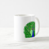 素晴らし孔雀オリジナルアートbyソフィーage Ten コーヒーマグカップ (正面右)