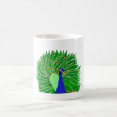 素晴らし孔雀オリジナルアートbyソフィーage Ten コーヒーマグカップ (中央)