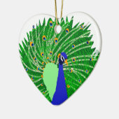 素晴らし孔雀オリジナルアートbyソフィーage Ten セラミックオーナメント (左)