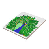 素晴らし孔雀オリジナルアートbyソフィーage Ten タイル (側面)