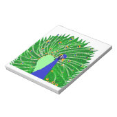 素晴らし孔雀オリジナルアートbyソフィーage Ten ノートパッド (回転)