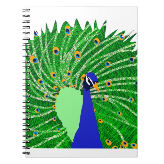 素晴らし孔雀オリジナルアートbyソフィーage Ten ノートブック (正面)