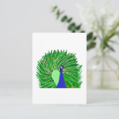 素晴らし孔雀オリジナルアートbyソフィーage Ten ポストカード (スタンド正面)