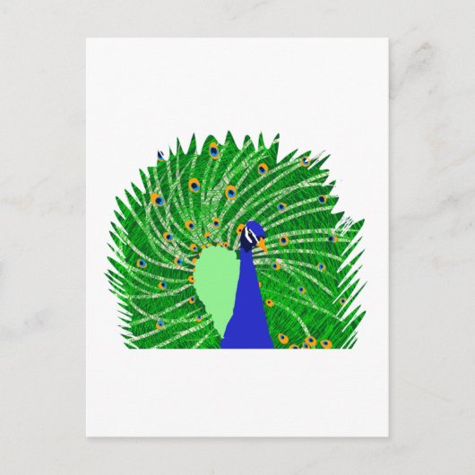 素晴らし孔雀オリジナルアートbyソフィーage Ten ポストカード (正面)