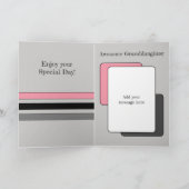 素晴らし孫にフォトグレーの誕生日を追加 カード (内部)