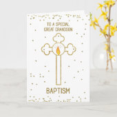 素晴らし孫洗礼金ゴールドクロス カード (黄色い花)