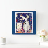 素晴らし小魚、アールデコ美しいファッション スクエア壁時計 (ホーム)