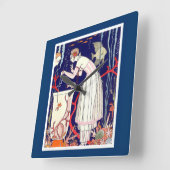 素晴らし小魚、アールデコ美しいファッション スクエア壁時計 (傾斜)