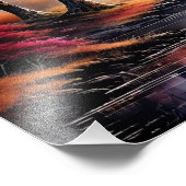 素晴らし川の横絵を描景 フォトプリント            (角)