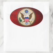 素晴らし州の封統一された印 楕円形シール (バッグ)