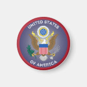 素晴らし州統一された円形状のシール マグネット (正面)