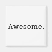 素晴らし引用文テンプレート空白の白黒 マグネット (正面)