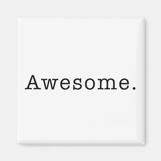 素晴らし引用文テンプレート空白の白黒 マグネット (正面)