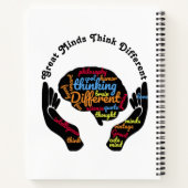 素晴らし心の考え違う渦巻き型ノート ノートブック (裏面)