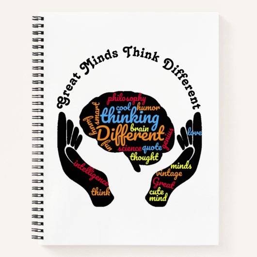 素晴らし心の考え違う渦巻き型ノート ノートブック (正面)