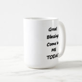 素晴らし恵み来を私に今日コーヒーマグ コーヒーマグカップ (正面右)