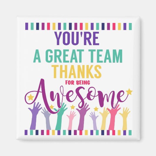 素晴らし感謝していチーム素晴らし マグネット (正面)