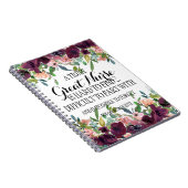 素晴らし感謝していフローラ・ブルゴーニュ ノートブック (右側)