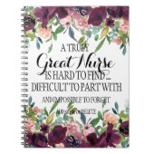 素晴らし感謝していフローラ・ブルゴーニュ ノートブック (正面)