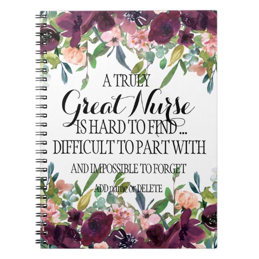 素晴らし感謝していフローラ・ブルゴーニュ ノートブック (正面)