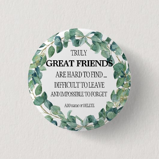 素晴らし感謝してい離れ友 缶バッジ (正面)