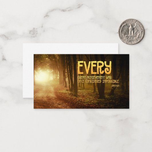 「素晴らし成果」感動的引用文 ノートカード (正面/裏面インサイチュ)