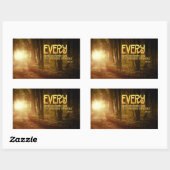 「素晴らし成果」感動的引用文 長方形シール (シート)