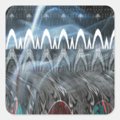 素晴らし抽象芸術アートプリント スクエアシール (正面)