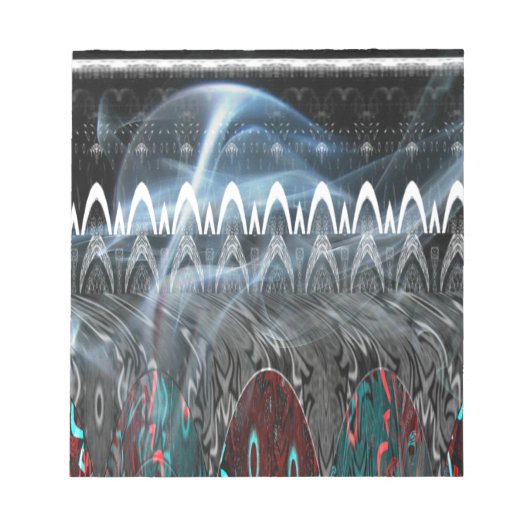 素晴らし抽象芸術アートプリント ノートパッド (正面)