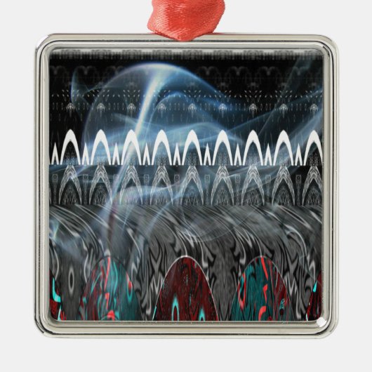 素晴らし抽象芸術アートプリント メタルオーナメント (正面)