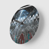 素晴らし抽象芸術アートプリント ラウンド壁時計 (傾斜)