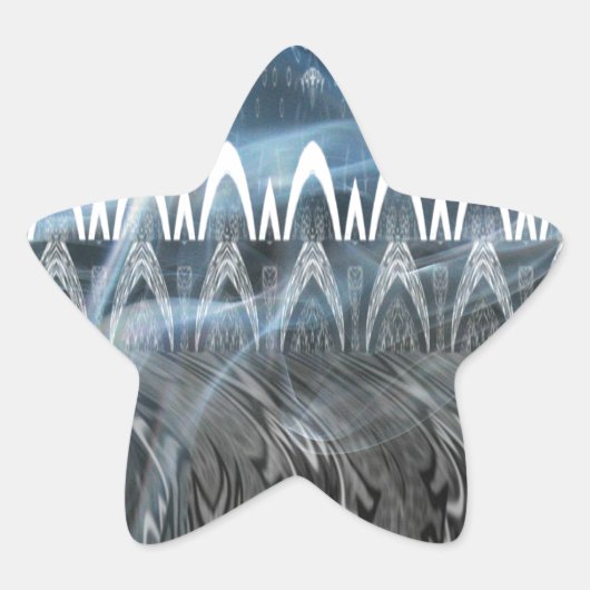 素晴らし抽象芸術アートプリント 星シール (正面)