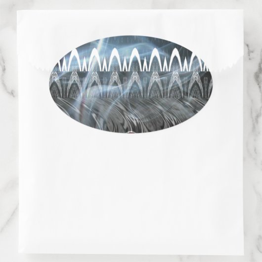 素晴らし抽象芸術アートプリント 楕円形シール (バッグ)