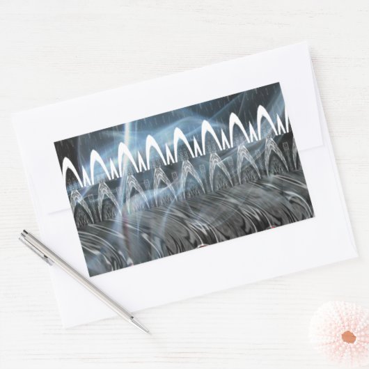 素晴らし抽象芸術アートプリント 長方形シール (封筒)