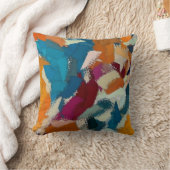 素晴らし抽象芸術オレンジ クッション (ブランケット)